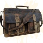 Buffalo Leather Messenger Bag or Briefcase