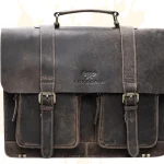 Luxeoria Distressed Leather Messenger Bag