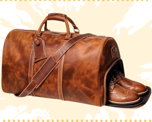 weekend bag with shoe compartment